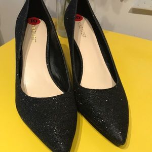 Nine West Black Sparkle shoes Size 10